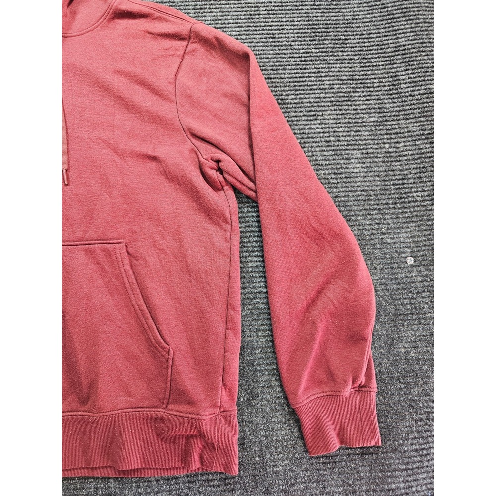 Athletic Works Hoodie Mens Medium Red Cotton Fleece Lined kangaroo Pocket Casual - Picture 3 of 16